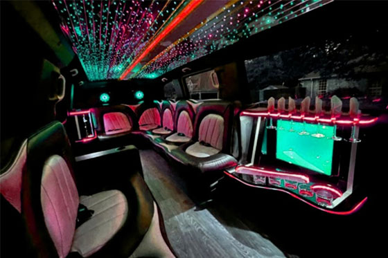 classy limo seating