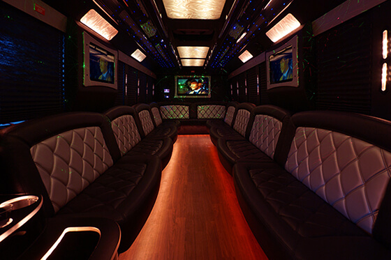large party bus seating