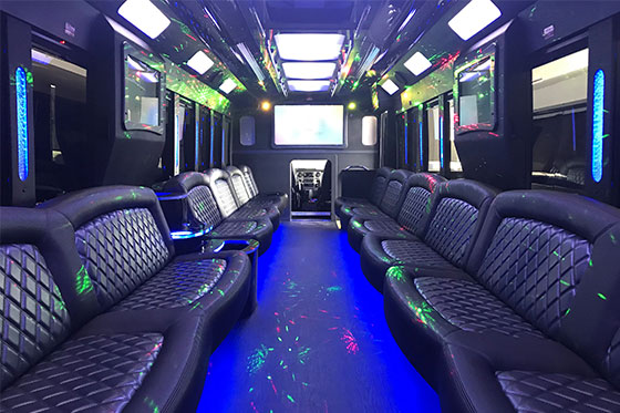 large party bus lounge