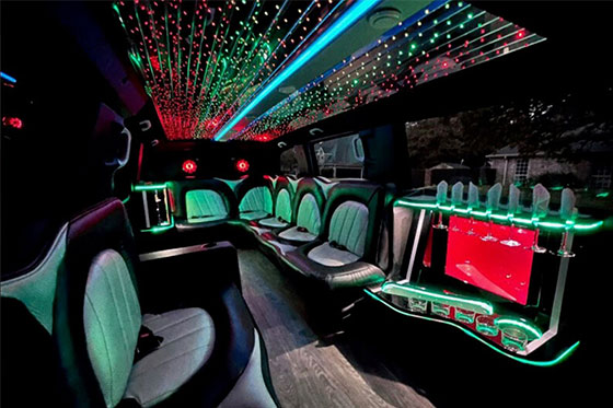 luxurious limousine interior