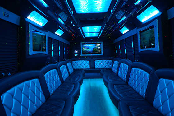 party bus service model interior